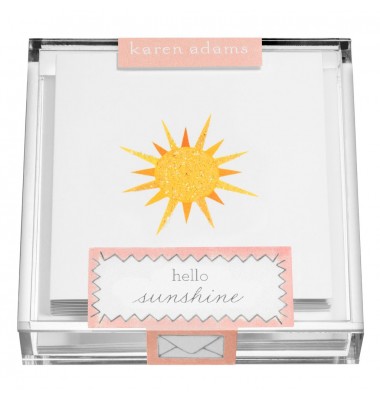 Gift Enclosure, Sunshine in Acrylic Box, Karen Adams